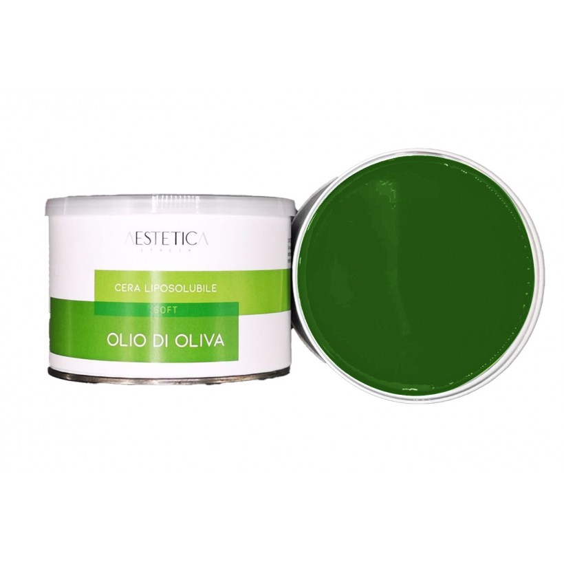 cera depilatoria liposolubile verde con olio di oliva