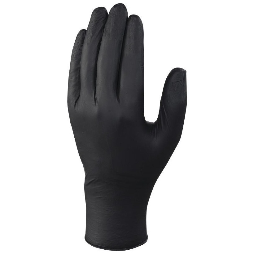 guanto in nitrile nero monouso non talcato size m